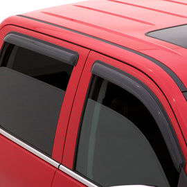 AVS Ventvisor smoke outside mount window deflectors installed on 2007-2021 Toyota Tundra Double Cab, 4-piece set