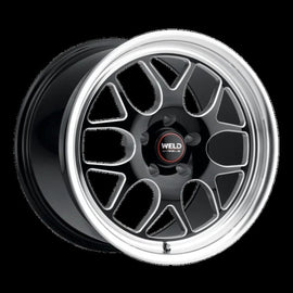 Weld Solana Drag 18x5 / 5x120.65 BP / ET-34 / 78.1mm Bore - Gloss Black MIL DIA Wheel