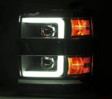 Load image into Gallery viewer, AlphaRex 15-19 Chevy Silverado 2500/3500 LUXX-Series Proj. Headlights Chrome w/Actv SeqSig &amp; DRL