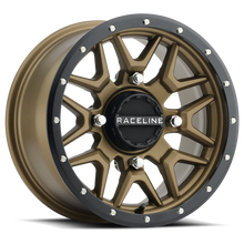 Load image into Gallery viewer, Raceline A94BZ Krank 15x7in / 4x137 BP / 10mm Offset / 110.18mm Bore - Bronze &amp; Black Lip Wheel