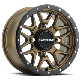 Raceline A94BZ Krank 14x7in / 4x156 BP / 10mm Offset / 132.5mm Bore - Bronze & Black Lip Wheel