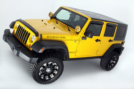 AVS Ventvisor smoke outside mount window deflectors 4pc on 2007-2018 Jeep Wrangler JK Unlimited