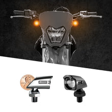 Load image into Gallery viewer, XK Glow Mini Amber Turn Signal Chrome x2