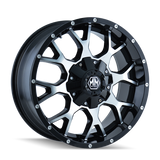 Mayhem 8015 Warrior 17x9 / 5x114.3 BP / 18mm Offset / 87mm Hub Black/Machined Face Wheel