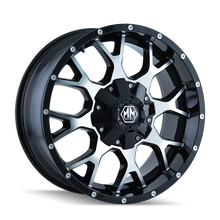 Load image into Gallery viewer, Mayhem 8015 Warrior 20x9 / 8x165.1 BP / 18mm Offset / 130.8mm Hub Black/Machined Face Wheel