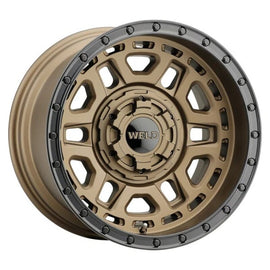 Weld Off-Road Crux 22x10in / 6x135 BP / ET -18 / 106.1mm Bore - Satin Bronze/Satin Black Ring Wheel