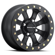 Load image into Gallery viewer, Raceline A71B Mamba 14x10in / 4x156 BP / 0mm Offset / 132.5mm Bore - Satin Black Beadlock Wheel