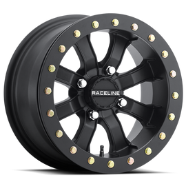Raceline A71B Mamba 14x8in / 4x156 BP / 0mm Offset / 132.5mm Bore - Satin Black Beadlock Wheel