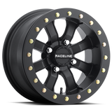 Raceline A71B Mamba 14x8in / 4x137 BP / 0mm Offset / 110.18mm Bore - Satin Black Beadlock Wheel