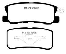 Load image into Gallery viewer, EBC 11-14 Chrysler 200 3.6 Yellowstuff Rear Brake Pads