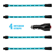 Load image into Gallery viewer, XK Glow Strip Single Color XKGLOW UnderglowLED Accent Light Car/Truck Kit Light Blue - 4x8In
