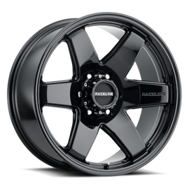 Raceline 942B Addict 18x8in / 6x120 BP / 35mm Offset / 67.1mm Bore - Gloss Black Wheel