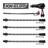 XK Glow Single Color XKGLOW UnderglowLED Accent Light Car/Truck Kit Green - 4x8In