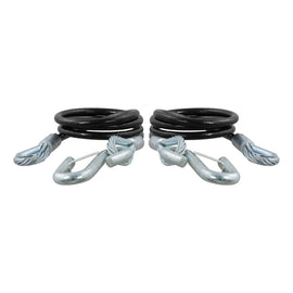 RockJock Curt Towing Safety Cable Kit 44 1/2in Long w/ 2 Snap Hooks 5000lbs 2-Pack