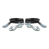 RockJock Curt Towing Safety Cable Kit 44 1/2in Long w/ 2 Snap Hooks 5000lbs 2-Pack