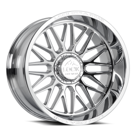 Lock Off-Road APEX chrome wheel with deep-lip mesh design for lifted 5, 6, and 8-lug trucks