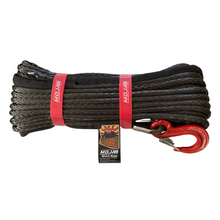 Load image into Gallery viewer, 3/8'' x 85' Synthetic Winch Rope with forged winch hook