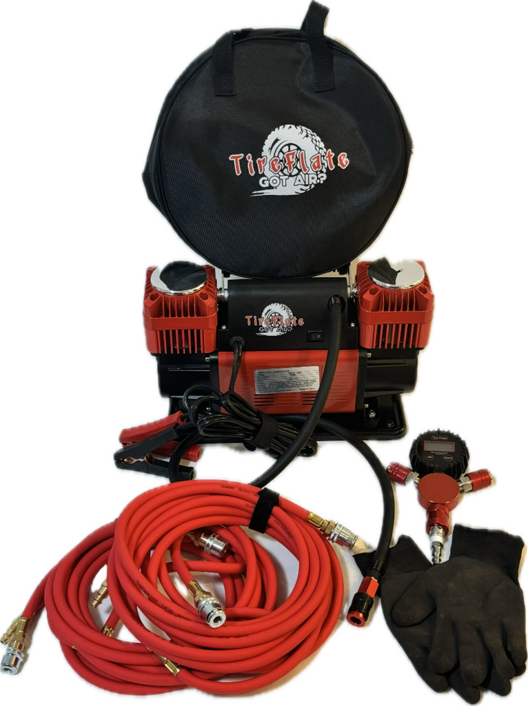Combo Pac 300LPM 12V Twin Cylinder Heavy Duty Offroad, Overland Air Compressor