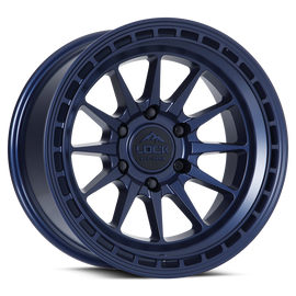 Lock Off-Road Baja 17-inch wheel in Matte Blue finish, designed for off-road trucks and SUVs