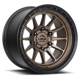 Lock Off-Road Baja wheel in Matte Desert Bronze 17-inch, lightweight motorsports spoke design for off-road trucks and SUVs
