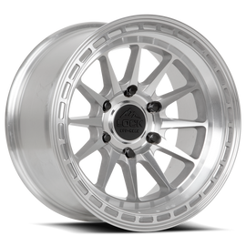 Lock Off-Road Baja 17-inch machine face polish wheel with classic motorsports spoke design for off-road trucks and SUVs
