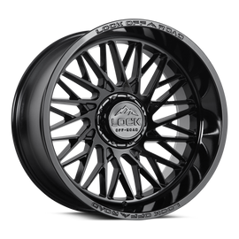 Lock Off-Road Bandit wheel in Gloss Black with deep lip and floating center cap for 5-, 6-, and 8-lug off-road applications.