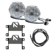 Load image into Gallery viewer, Gen 6 Bronco Plug N Play Fog Kit showcasing the complete set with Quatro SAE fog lights and mounting brackets.