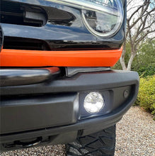 Load image into Gallery viewer, Close-up of Ford Bronco Quatro Fog Brackets for Gen 6 Plastic Bumper Models highlighting easy installation.