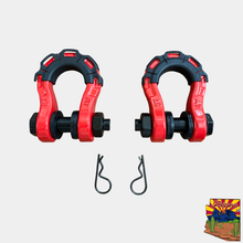 Load image into Gallery viewer, 3/4” Forged Steel D-shackle set (8T) (LIFE TIME WARRANTY*)
