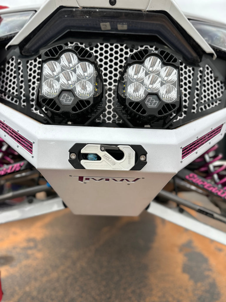 Side By Side / UTV Aluminum Recessed Winch Shackle with Fairlead Kit, closed latch (LIFE TIME WARRANTY*)