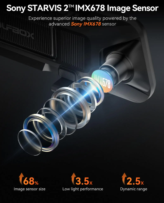 WOLFBOX G900Pro 12MP WiFi Touch Screen Rear View Mirror Dash Cam Smart Mirror