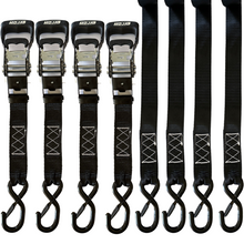 Load image into Gallery viewer, 1.6" x 15' Ratchet Tie-Down Set  (Pack of 4) , Closed Hook (Lifetime Warranty)