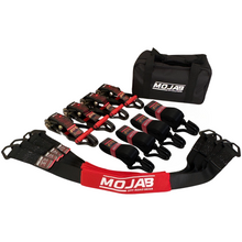 Load image into Gallery viewer, 2" x 10' Ratchet Tie-Down (Closed hook) and 2'' x 39'' Axle Tie-Down Set (Pack of 4) (Lifetime Warranty)