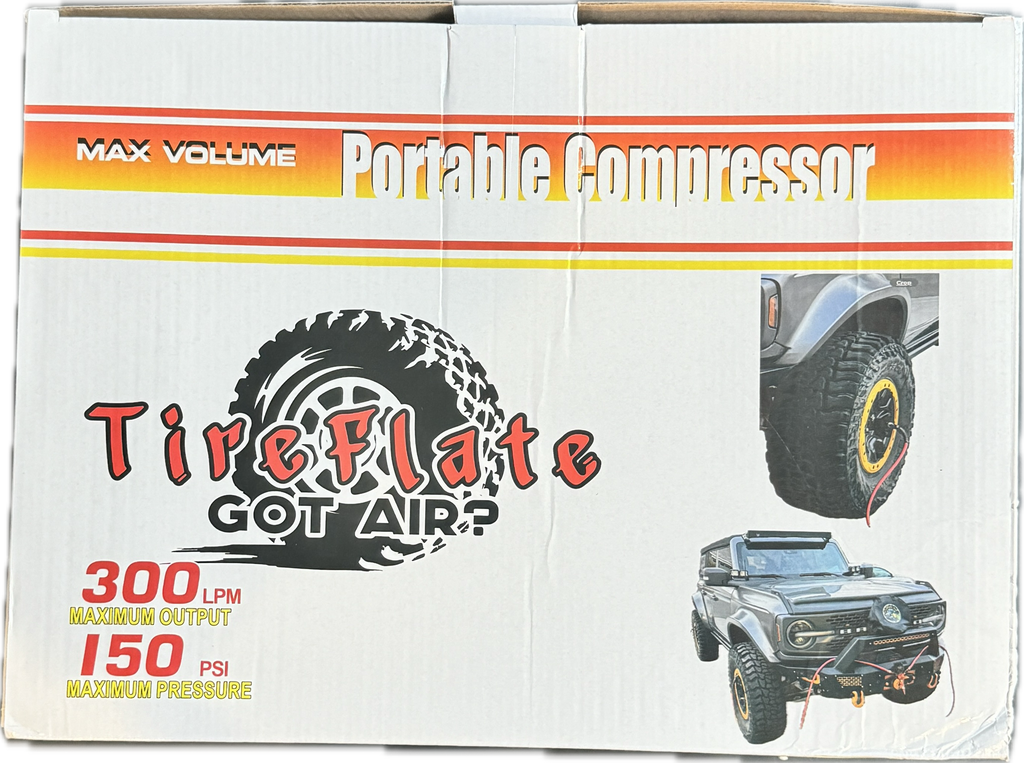 Combo Pac 300LPM 12V Twin Cylinder Heavy Duty Offroad, Overland Air Compressor