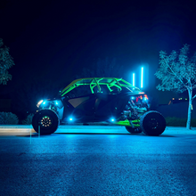 Load image into Gallery viewer, 3FT Ultra Bright LED Whip glowing brightly at night for optimal visibility.