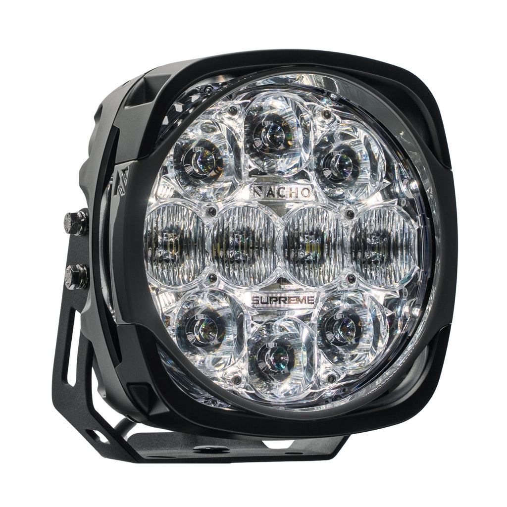 NACHO Grande - Front view showcasing the 6.75" Multi-Mode LED with Constant Power technology.