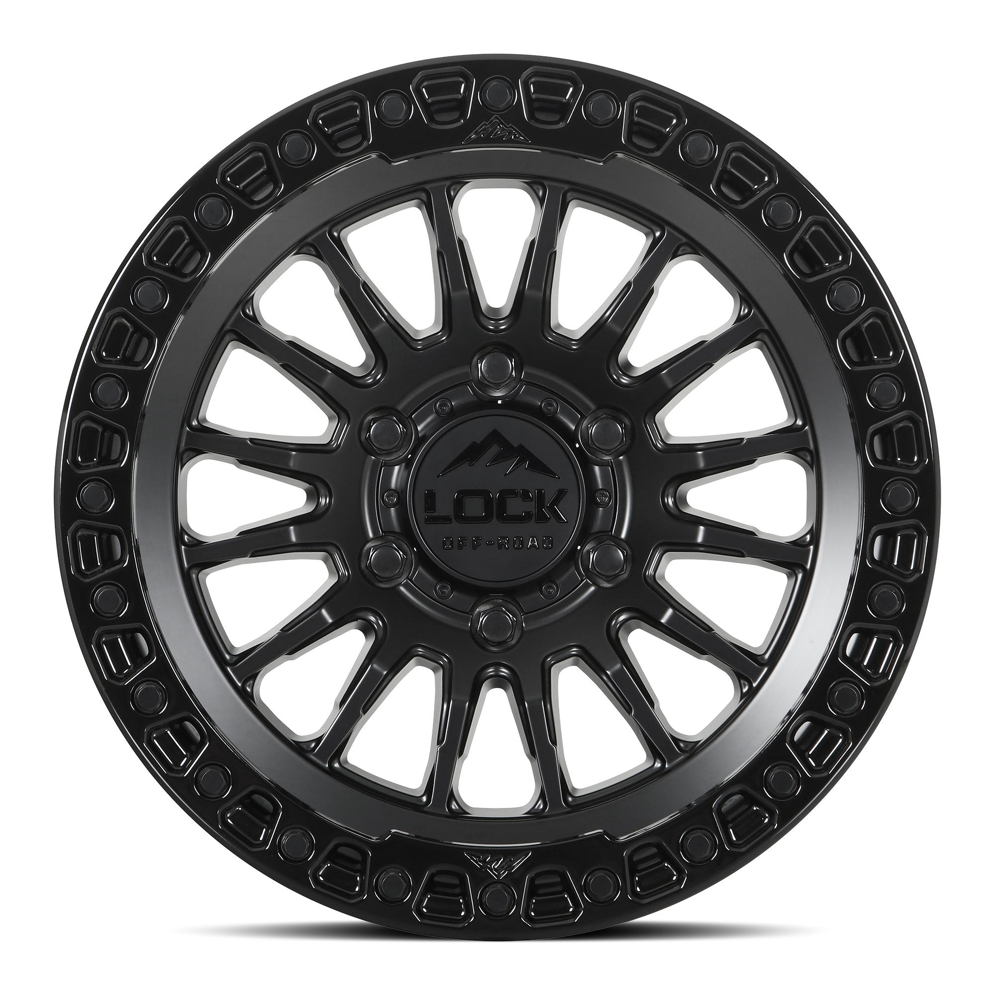 GRIT- MATTE BLACK W GLOSS BLACK RING