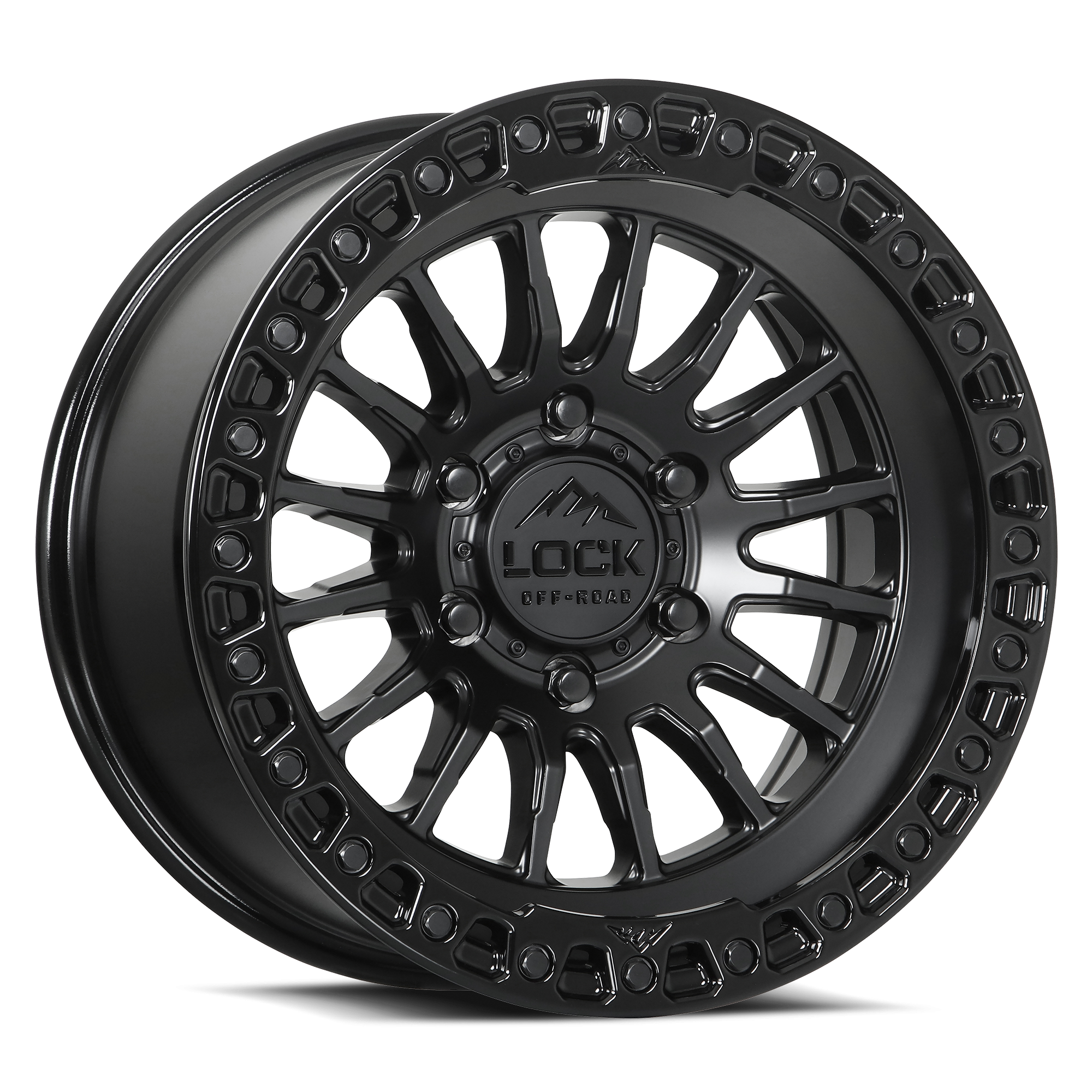 GRIT- MATTE BLACK W GLOSS BLACK RING