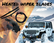 Load image into Gallery viewer, 2018+ Jeep Wrangler JL and JT Heated Wiper Blades with Installation Brackets.