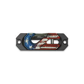MOJAB Offroad American Flag aluminum recessed winch shackle and fairlead kit for UTV and Side by Side