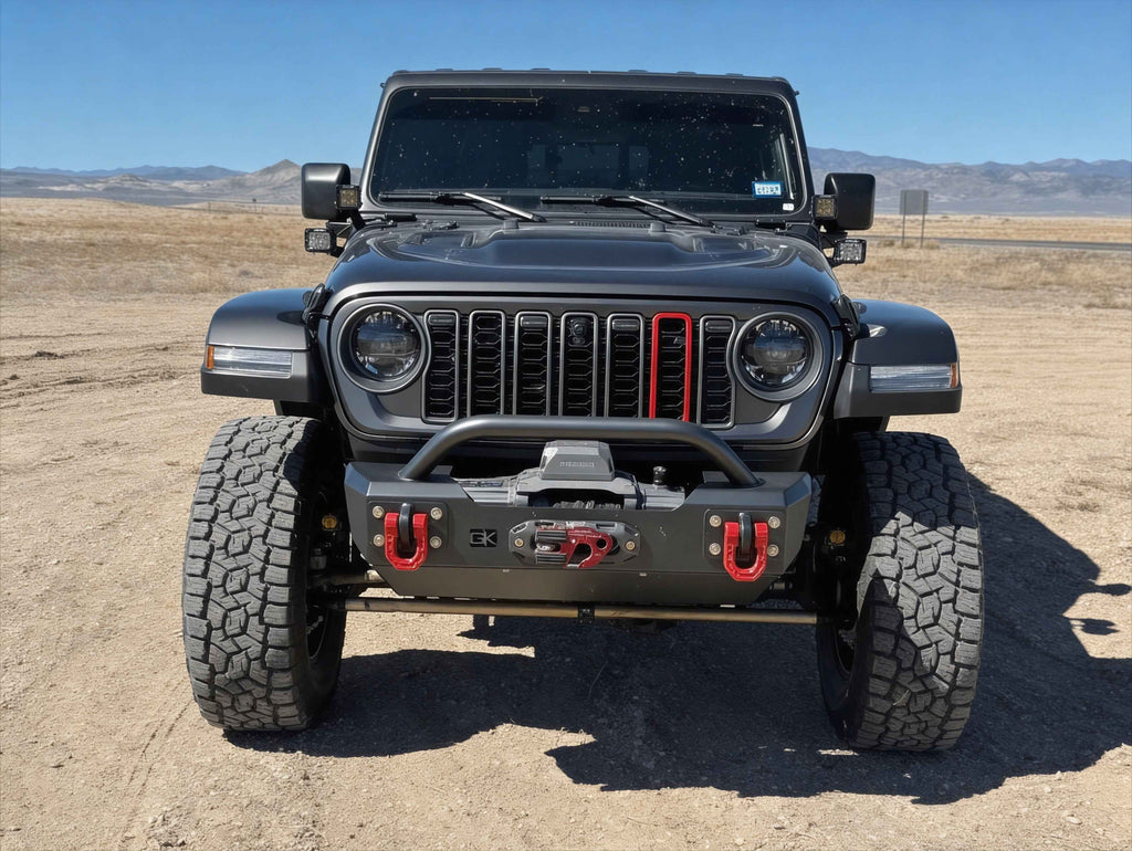 Gauntlet Front Bumper w/Bull Bar Tube for Jeep JK Wrangler (2007-2018)