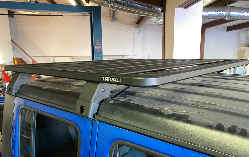 RIVAL Aluminum No-Drill Roof Rack 2018-2025 Jeep Wrangler JL 2-Door | 2020-2025 Jeep Gladiator