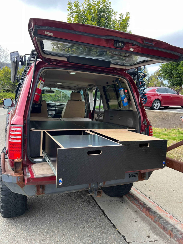 Land Cruiser 80 Series Dual Drawer Pre-Cut Kit! - 2 options