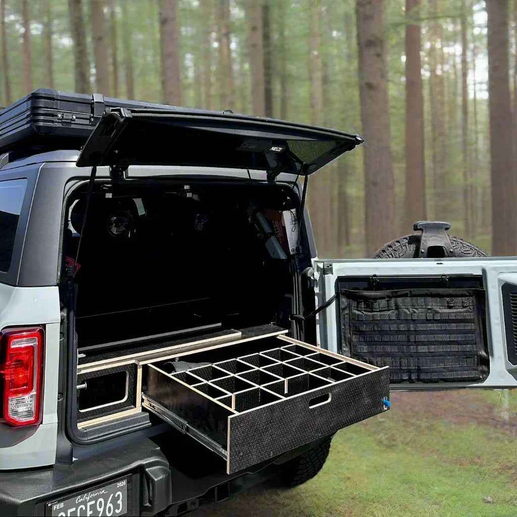 Bronco 4-Door Single Drawer Storage PreCut Kit - 2 options