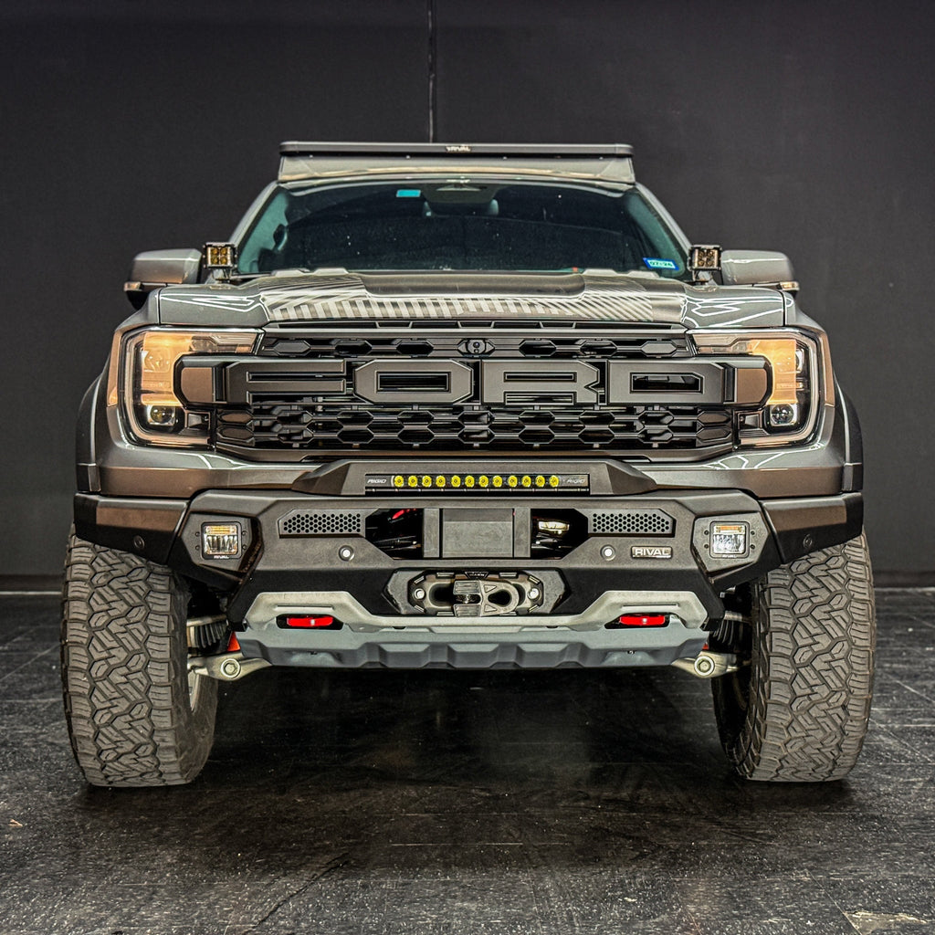 RIVAL Front Aluminum Bumper 2024-2025 Ford Ranger Raptor U.S. with Winch Mount and Recovery Points