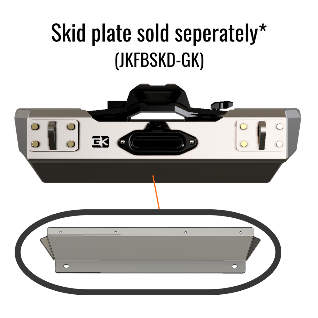 Gauntlet Series Front Stubby Bumper for Jeep JK Wrangler (2007-2018)