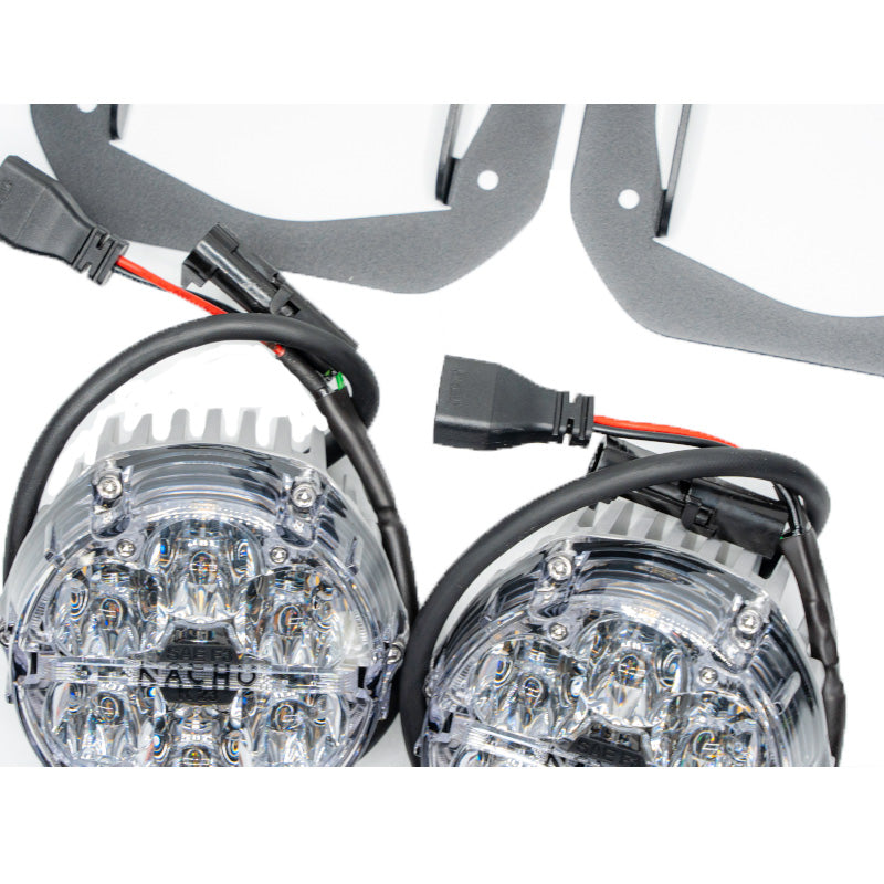 User-friendly design of the Jeep JL/JT NACHO Plug N Play Fog Kit with clear installation instructions.