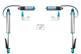 King Shocks 24+ Toyota Land Cruiser 250 25+ 4runner Rear 2.5 Dia Remote Reservoir Shock w/Adjuster (Pair) showcasing high-performance suspension upgrade for off-road enthusiasts.