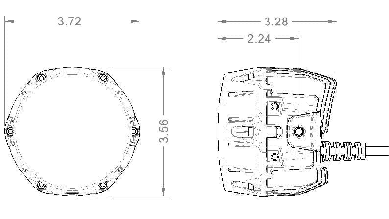 NACHO Quatro Off-Road light installed on a vehicle for optimal visibility.