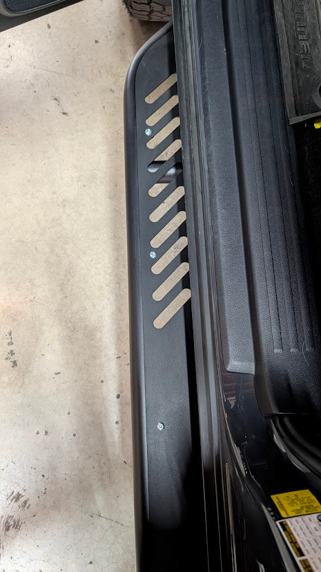 D2 Off-Road 2010-2024 Toyota 4Runner Rock Sliders - Heavy-Duty Bolt-On showing premium mounting hardware details.